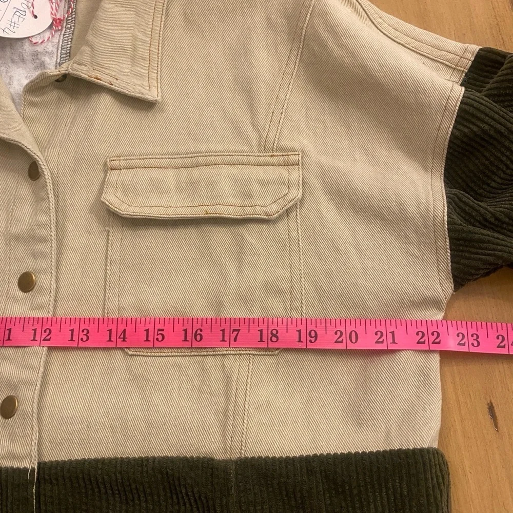 Umgee Women’s Oversized Shacket Denim Corduroy Cotton Top New Size S-M